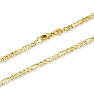Billede af Figaro armbånd i 8 kt. Guld - 2,8 mm og 19 cm