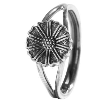 Marguerit ring i Sølv - 9,5 mm