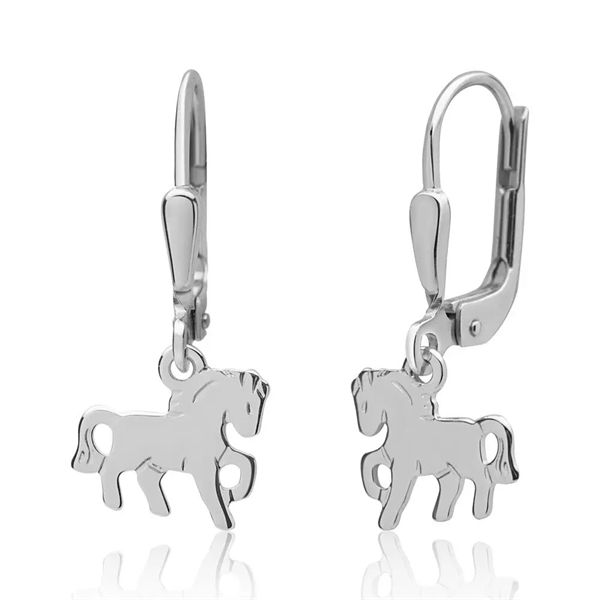 Ørehænger i Sølv med Heste