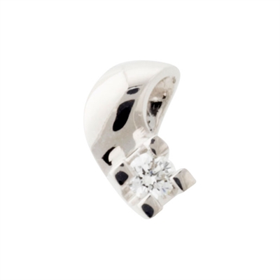 Vedhæng Daisy i 14 kt. Hvidguld med Diamant 0,10 ct
