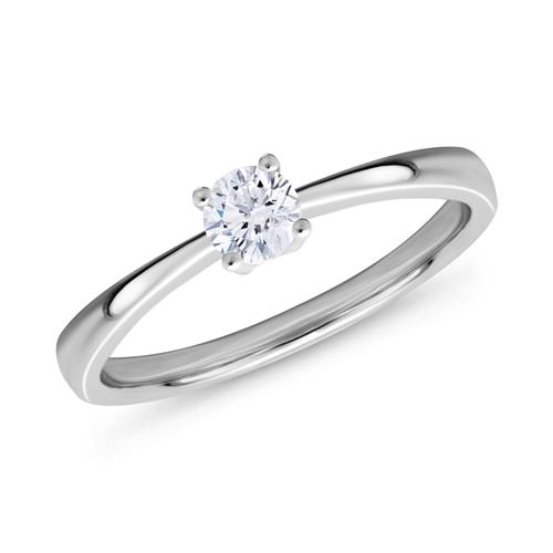 Forlovelsesring i 14 kt. Hvidguld med Diamant - 0,25 ct.