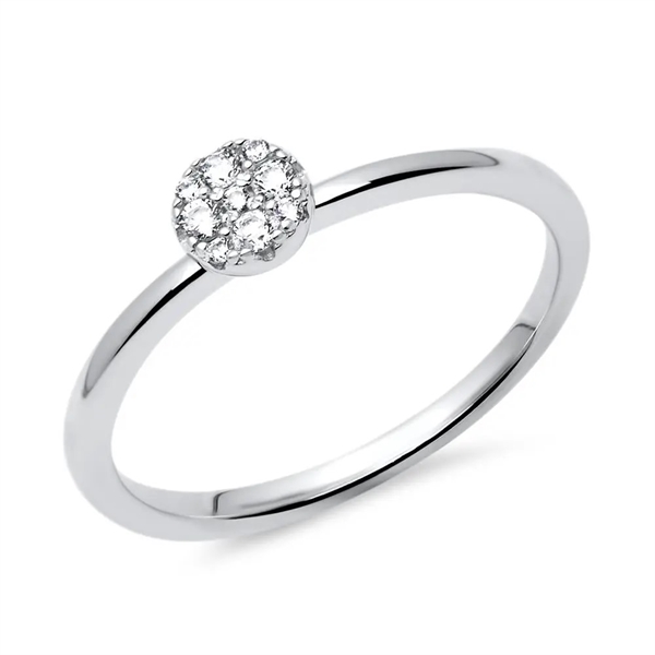 Ring i Sølv med Zirkoniasten