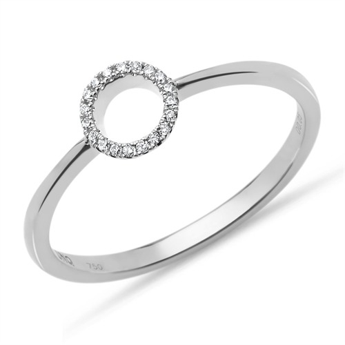 Billede af Ring i 18 kt. Hvidguld med Diamanter - 0,05 ct.