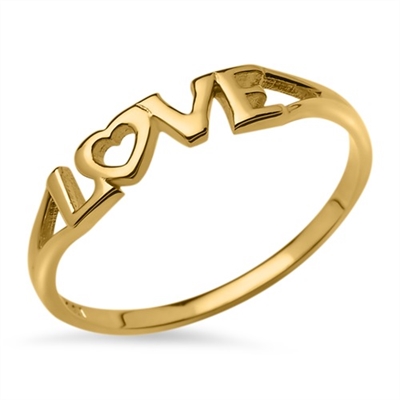 Ring i Guld med "LOVE"