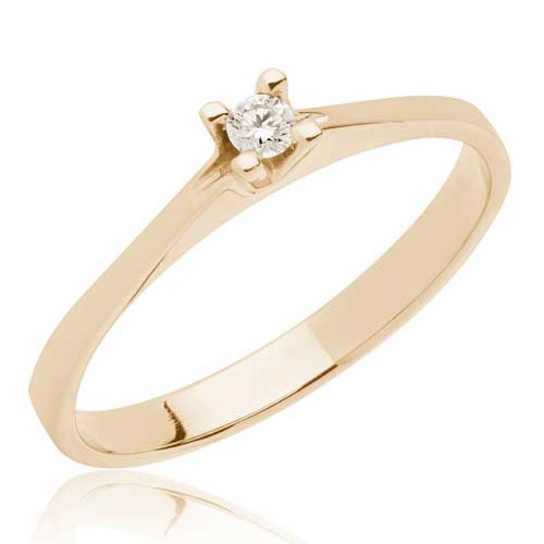BARTOLI Endless Solitairering 14 kt. Guld med Diamant - 0,05 ct