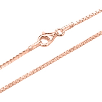 Se Venezia halskæde i rosaforgyldt Sølv - 1,2 mm og 45 cm hos BARTOLI Copenhagen