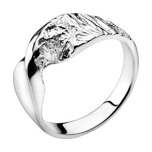 Rustik Ring i Sølv - 7 mm