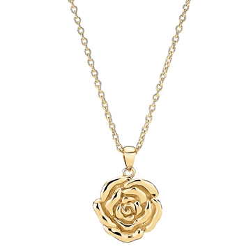 Collier i 8 kt. Guld med Rose - 42 og 45 cm