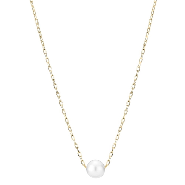 Collier i 8 karat guld med ægte Ferskvandsperle