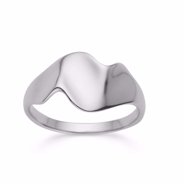 Bølge Ring i Sterling Sølv - Organisk Design