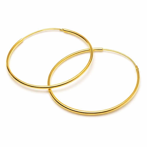 Creoler i forgyldt Sølv - 40 mm