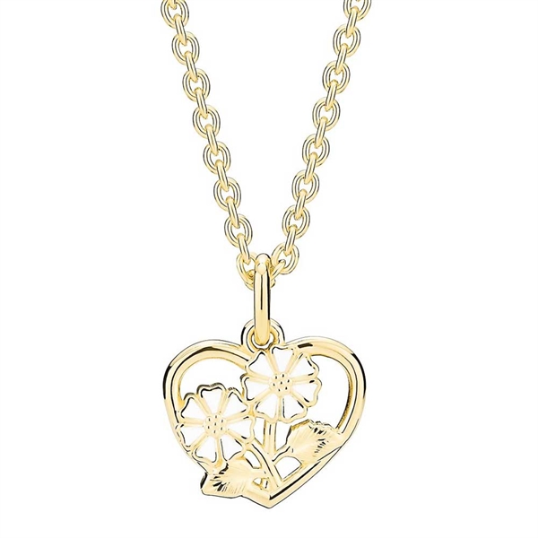 Lund Marguerit Collier med Hjerte