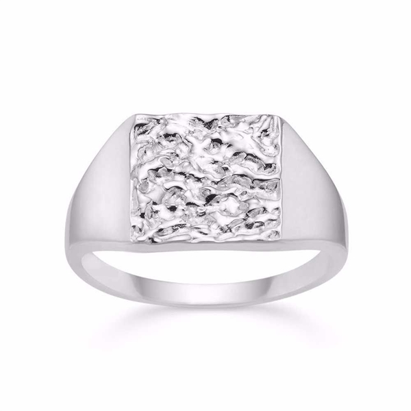 Herre Signet Ring i Sterling Sølv