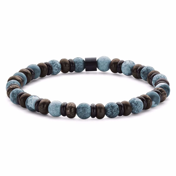 Herrearmbånd med blålige Apatite Sten - One Size