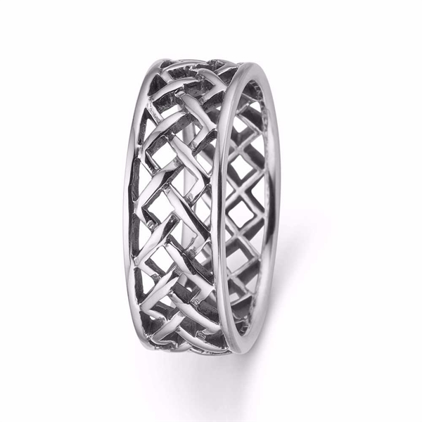 Herrering i Sterling Sølv - Flettet Design