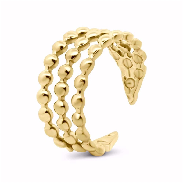 Tredobbelt Kuglering i Guldfarvet Stål - Justerbar