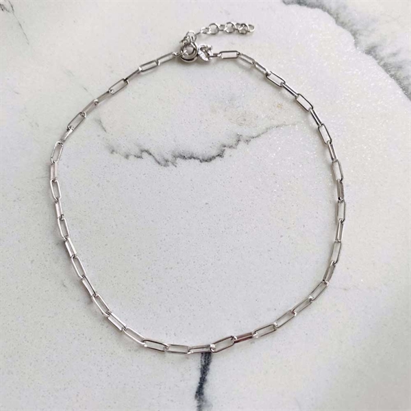 Link Ankelkæde i 925 Sterling Sølv - Guld & Sølv Design