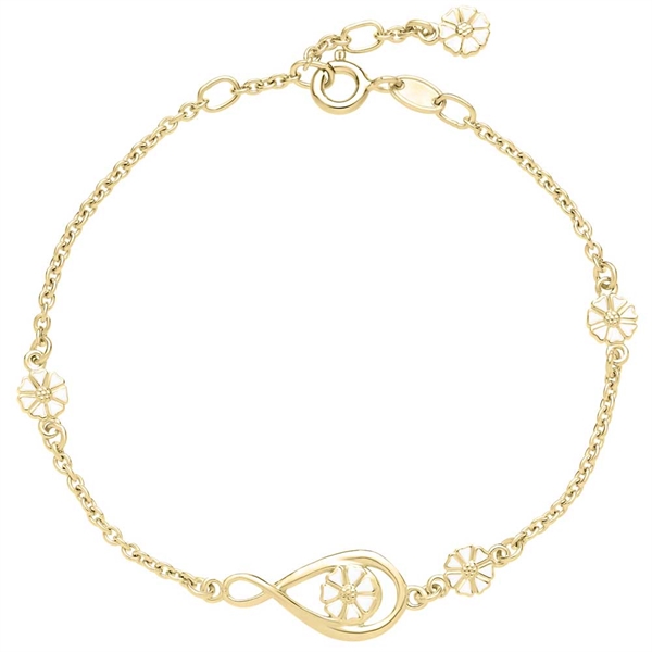 Lund Marguerit Armbånd Forgyldt Sølv med Infinity 5 mm