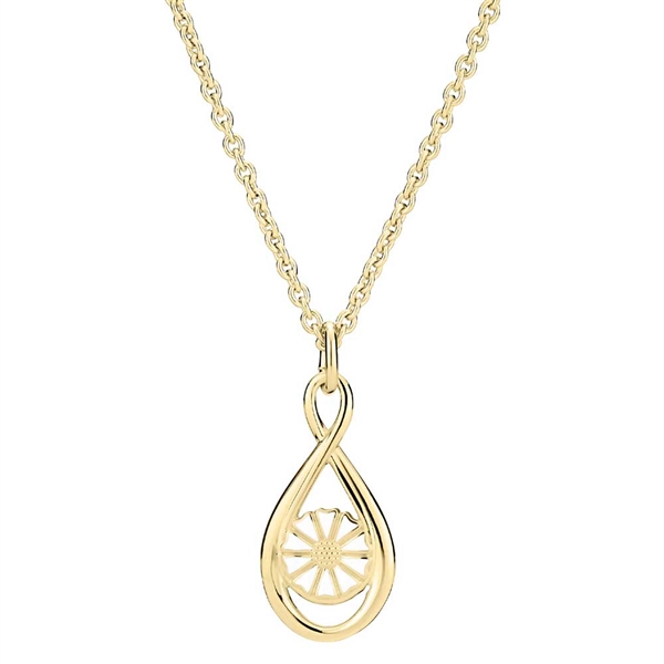 Lund Marguerit Collier i Forgyldt Sølv med Infinity