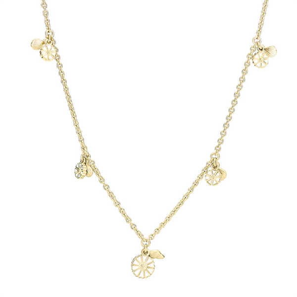 Lund Marguerit Collier i forgyldt Sølv med Muslinger - 45 og 48 cm