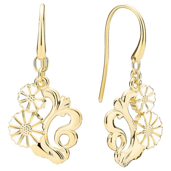 Lund Marguerit ørehænger i forgyldt Sølv - Barok Stil