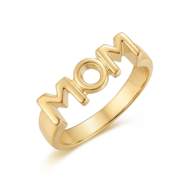 MOM ring i forgyldt 925 Sterling sølv