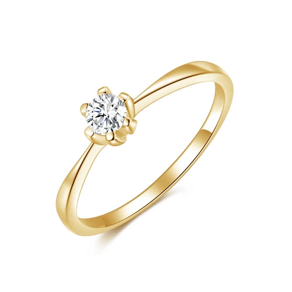 Ring i forgyldt 925 Sterling sølv med zirkonia
