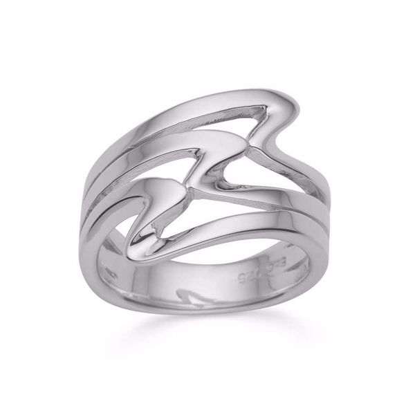 Ring i Rhodineret 925 Sterling Sølv fra Guld & Sølv Design