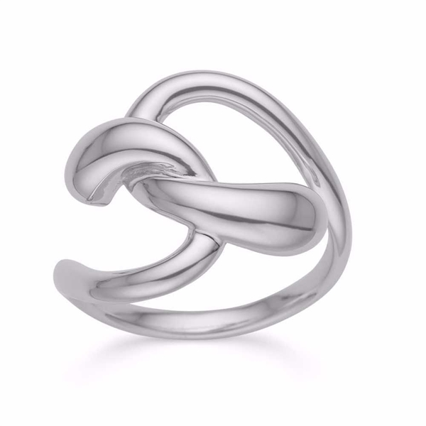 Ring i Rhodineret 925 Sterling Sølv med Flettet Design