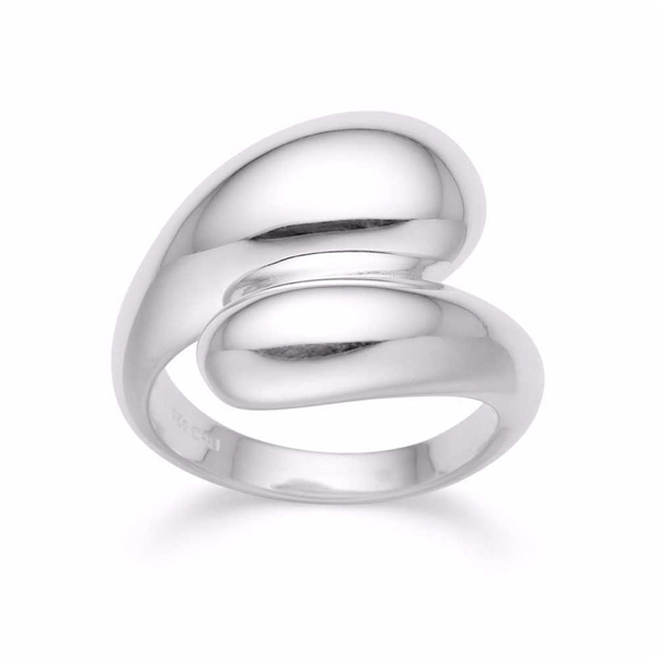 Ring i Sølv med store Dråber