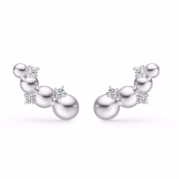 Sophia Ear Crawlers Sølv Øreringe med Zirkonia