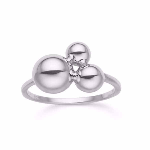 SOPHIA Kugle Ring i Sterling Sølv - 3 Kugler Design