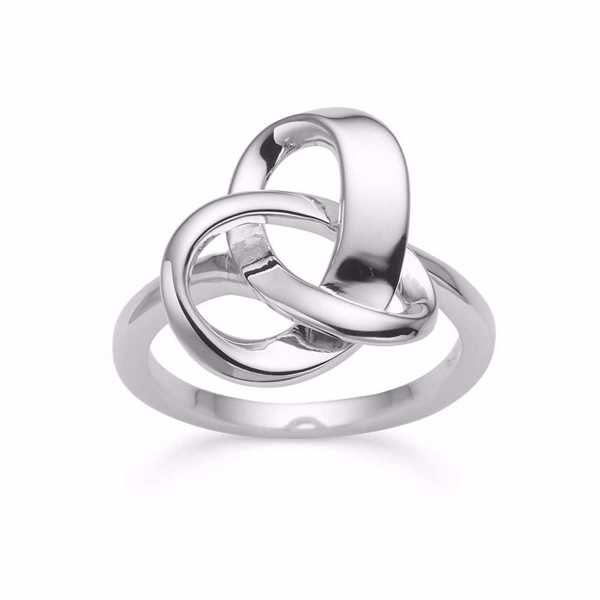 Sterling Sølv Ring med Flettet Knude - Elegant Design