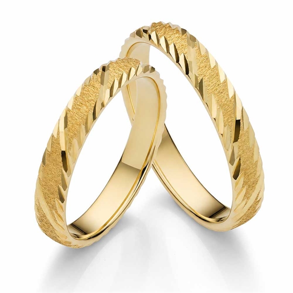 Vielsesringe i 9 Karat Guld 3,5 mm